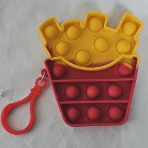 McDonald's Fries Pop it keychain toy for‎ backpack purse bag keys